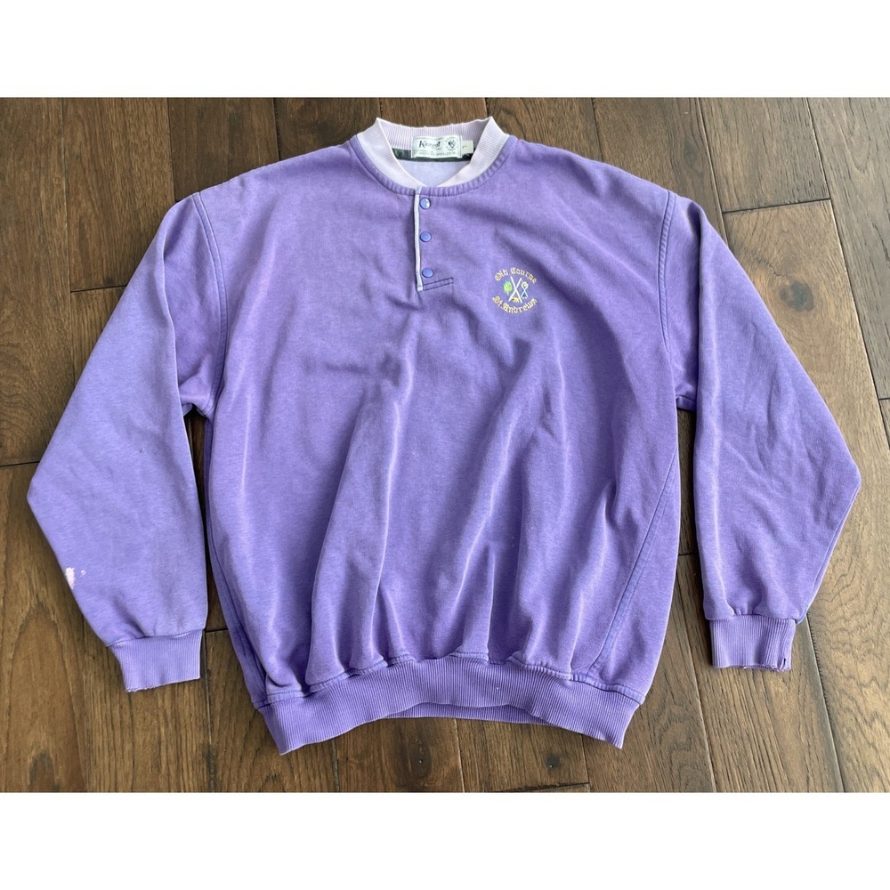 Kangol Golf St Andrews Sweater Womens‎ L Purple Golf Old Course Ivy Prep